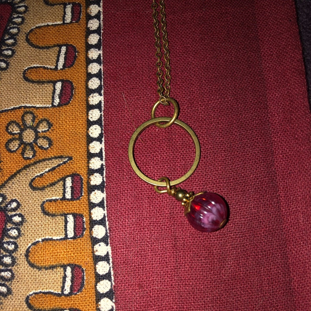 Beaded charm necklace